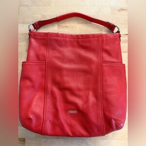 Coach Vibrant Red Leather Shoulder Bag